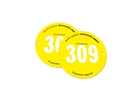 2 otwory Metalowe tabliczki z etykietami Dostosowany metalowy tag z logo o średnicy 70 mm